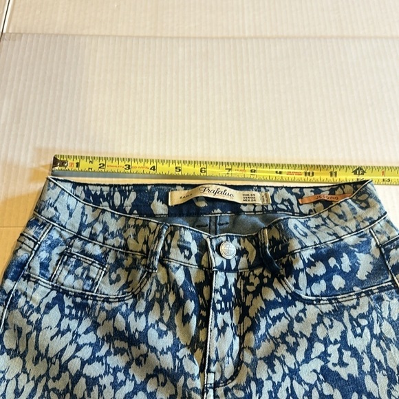 Zara Trafaluc jegging stretchy lightweight denim pants with animal print design - Picture 4 of 9